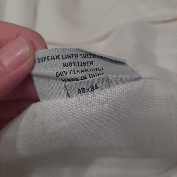 4 Panels! NWT! Quince 100% Linen White Sheer Curtains, 48" x 84"-(F50) - Picture 8 of 15